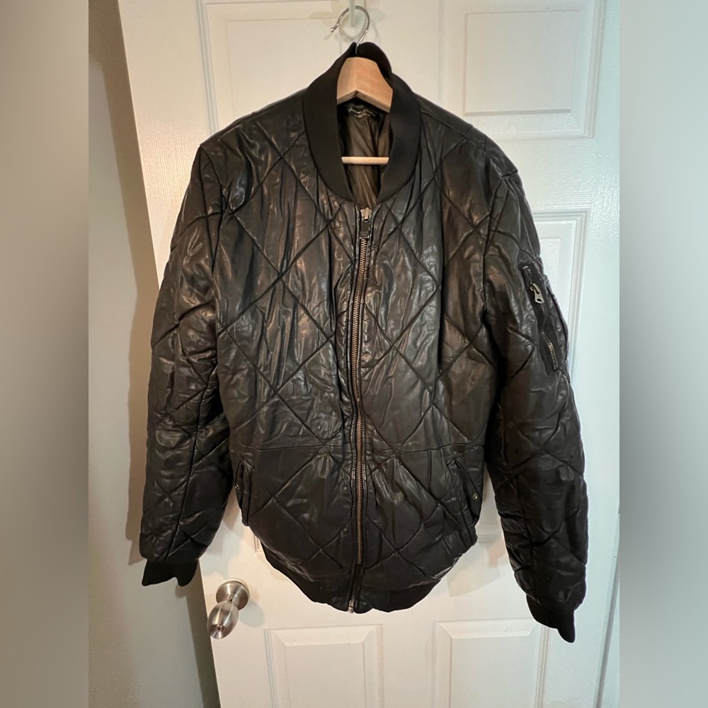 Scotch & Soda Black Quilted Bomber Jacket - Picture 6 of 12